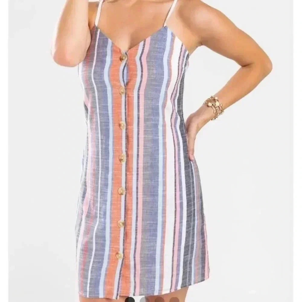 Blue Rain Franchesca’s Brand Striped Strappy Dress